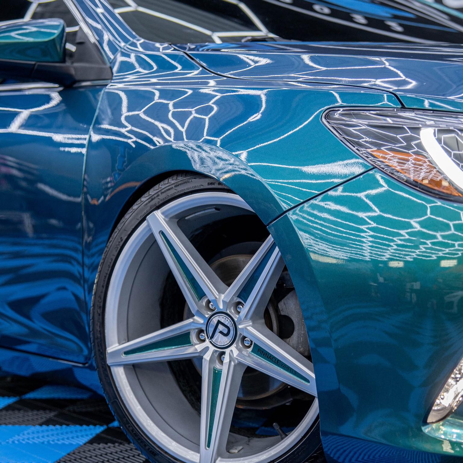 ภาพอ้างอิงสีฟิล์ม Gloss Metallic Chameleon Deep Sea Green Car Vinyl Wrap PET รหัส D0803C — ภาพที่ 7