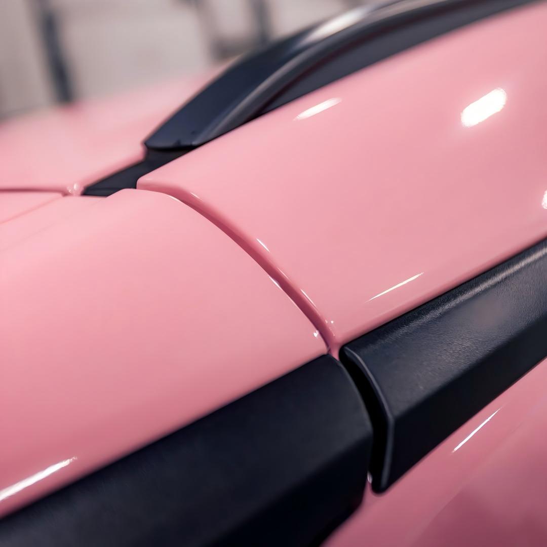 ภาพอ้างอิงสีฟิล์ม Gloss Crystal Peach Pink Car Vinyl Wrap PET รหัส 7008 — ภาพที่ 6