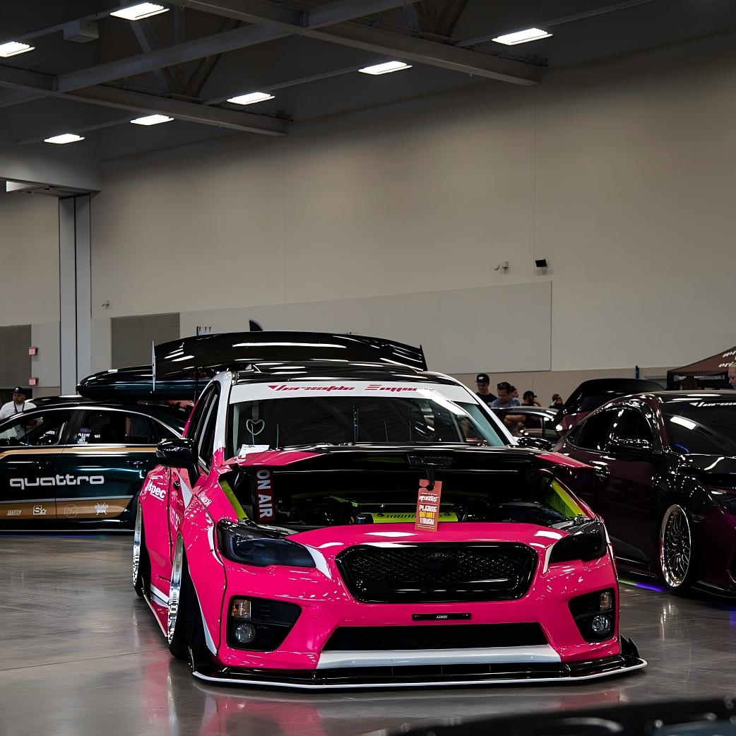 ภาพอ้างอิงสีฟิล์ม Gloss Fluorescent Pink Car Vinyl Wrap รหัส D6008 — ภาพที่ 3