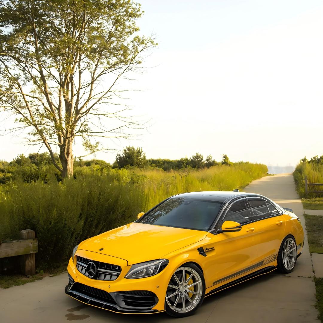 ภาพอ้างอิงสีฟิล์ม Gloss Metallic Golden Yellow Car Vinyl Wrap PET BMW Mercedes Benz รหัส 3010 — ภาพที่ 9
