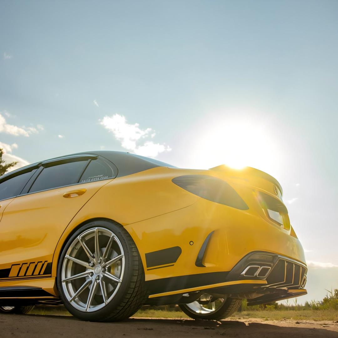 ภาพอ้างอิงสีฟิล์ม Gloss Metallic Golden Yellow Car Vinyl Wrap PET BMW Mercedes Benz รหัส 3010 — ภาพที่ 14