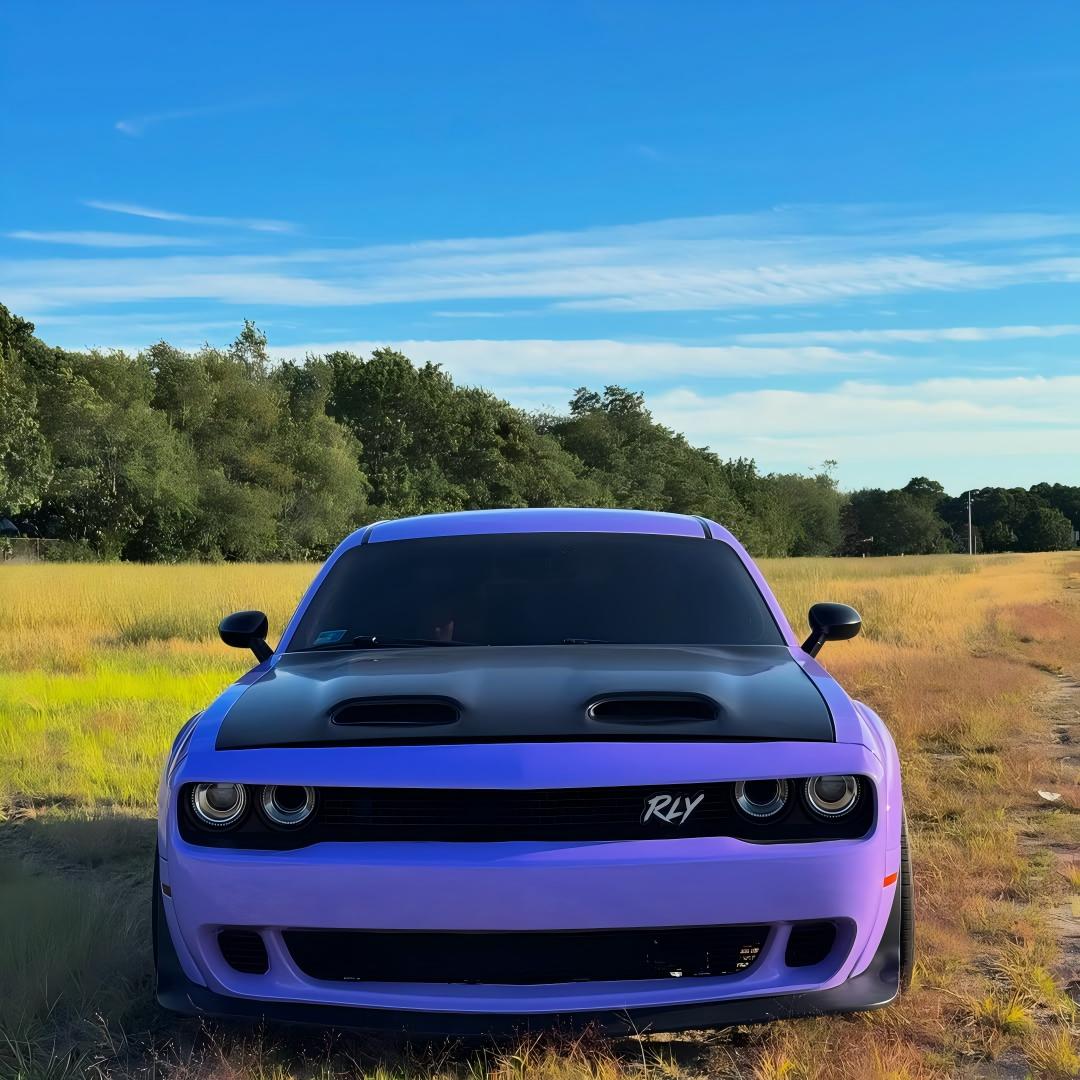 ภาพอ้างอิงสีฟิล์ม Gloss Macaron Lavender Purple Car Vinyl Wrap Tesla BMW PET รหัส M3006 — ภาพที่ 4