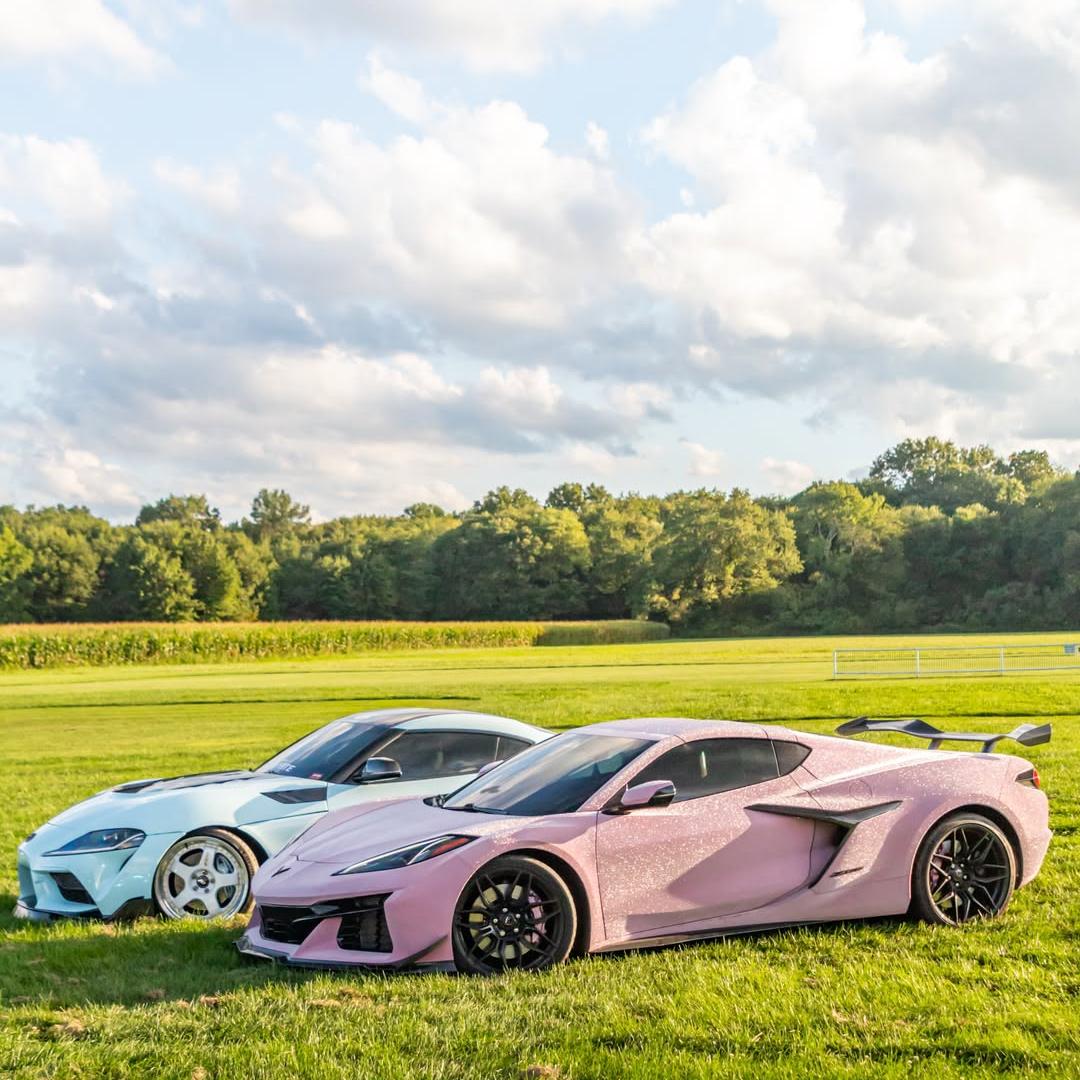 ภาพอ้างอิงสีฟิล์ม Matte Diamond Glitter Pink Car Vinyl Wrap รหัส D9006 — ภาพที่ 12