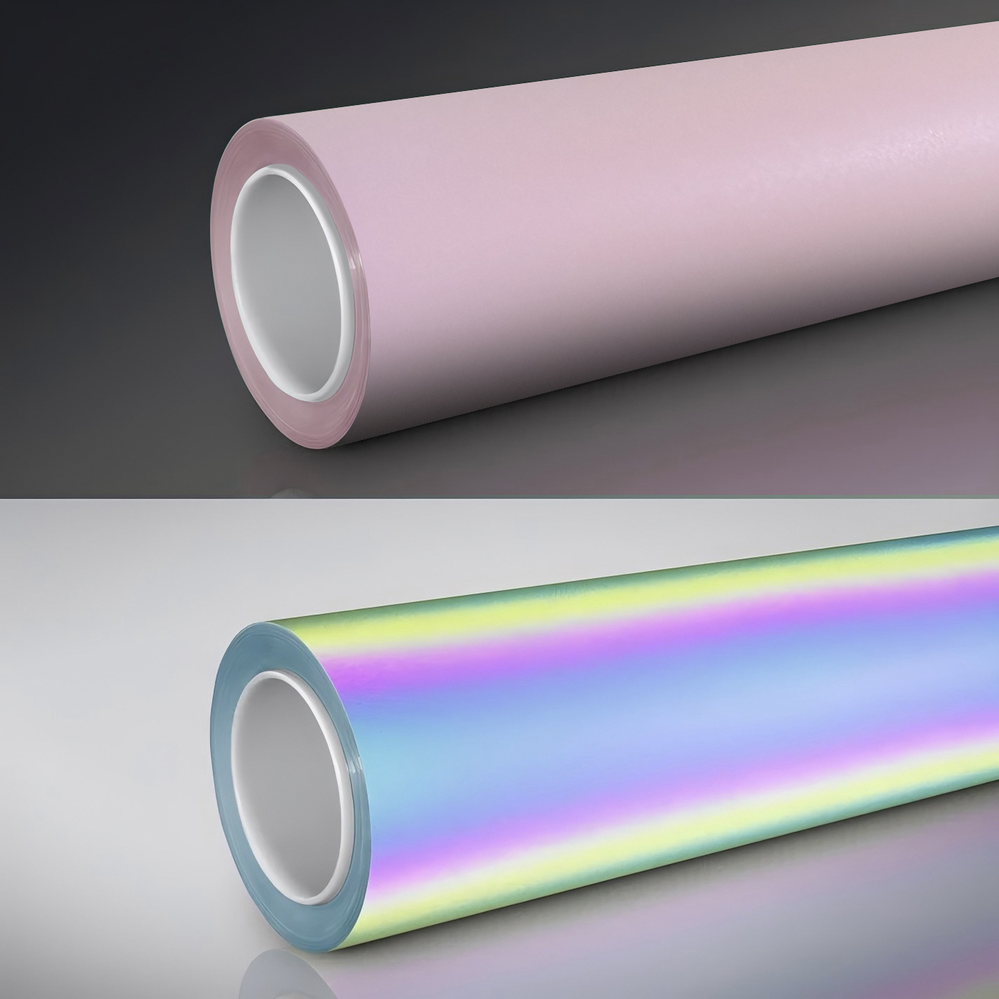 ภาพอ้างอิงสีฟิล์ม Pink Prismatic Rainbow Reflective Holographic Car Wrap รหัส 1050 — ภาพที่ 2
