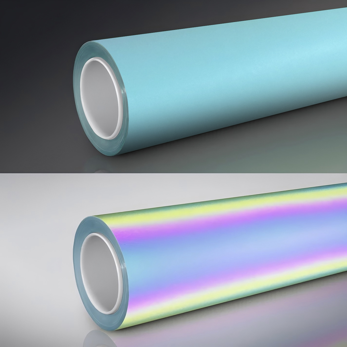 ภาพอ้างอิงสีฟิล์ม Tiffany Blue Prismatic Rainbow Reflective Holographic Car Wrap รหัส 1051 — ภาพที่ 2