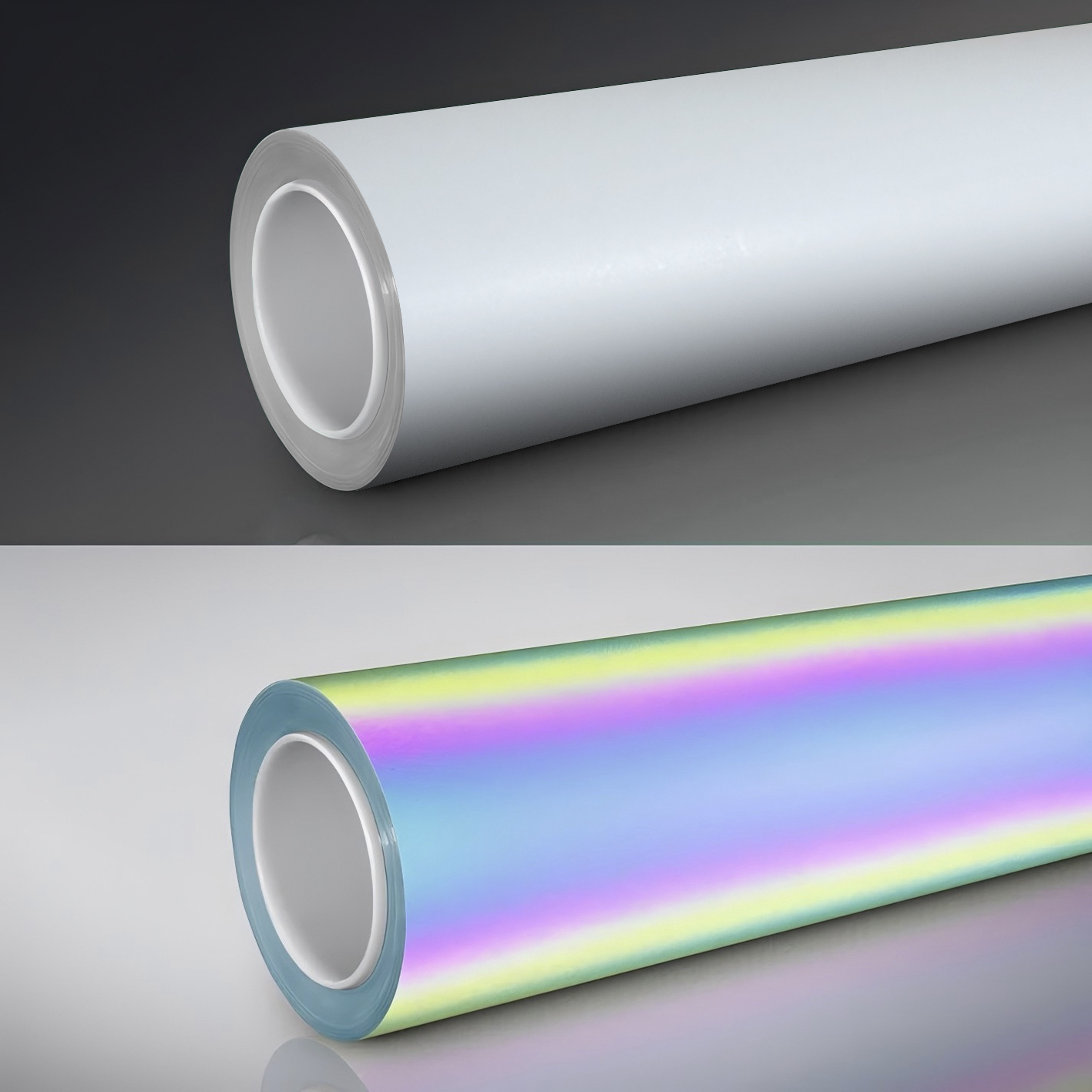ภาพอ้างอิงสีฟิล์ม White Prismatic Rainbow Reflective Holographic Car Wrap รหัส 1053 — ภาพที่ 2