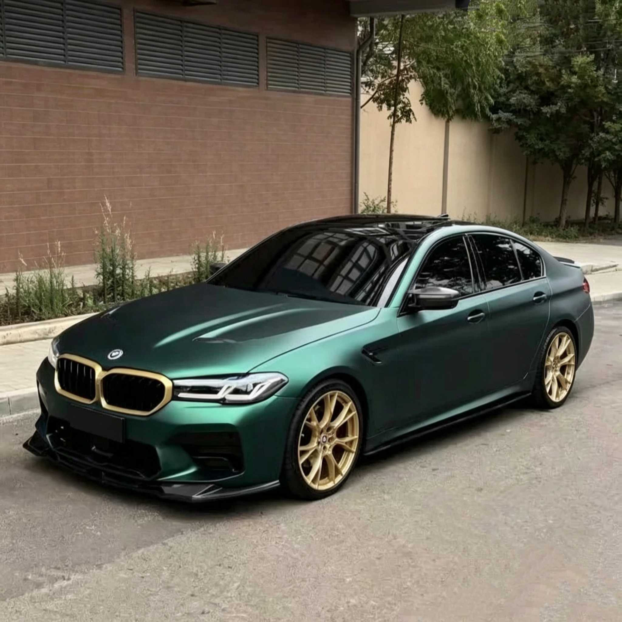 ภาพอ้างอิงสีฟิล์ม TPU Satin Venom Green Colored PPF Paint Protection Film รหัส TPUD1006 — ภาพที่ 2