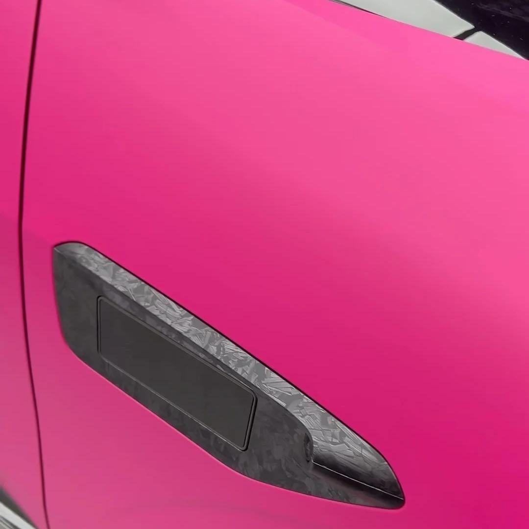 ภาพอ้างอิงสีฟิล์ม Matte Ultimate Flat Magenta Rose Pink Car Vinyl Wrap PET รหัส X8024 — ภาพที่ 10