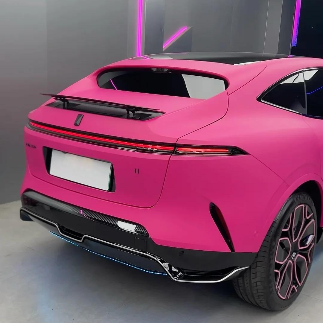 ภาพอ้างอิงสีฟิล์ม Matte Ultimate Flat Magenta Rose Pink Car Vinyl Wrap PET รหัส X8024 — ภาพที่ 4