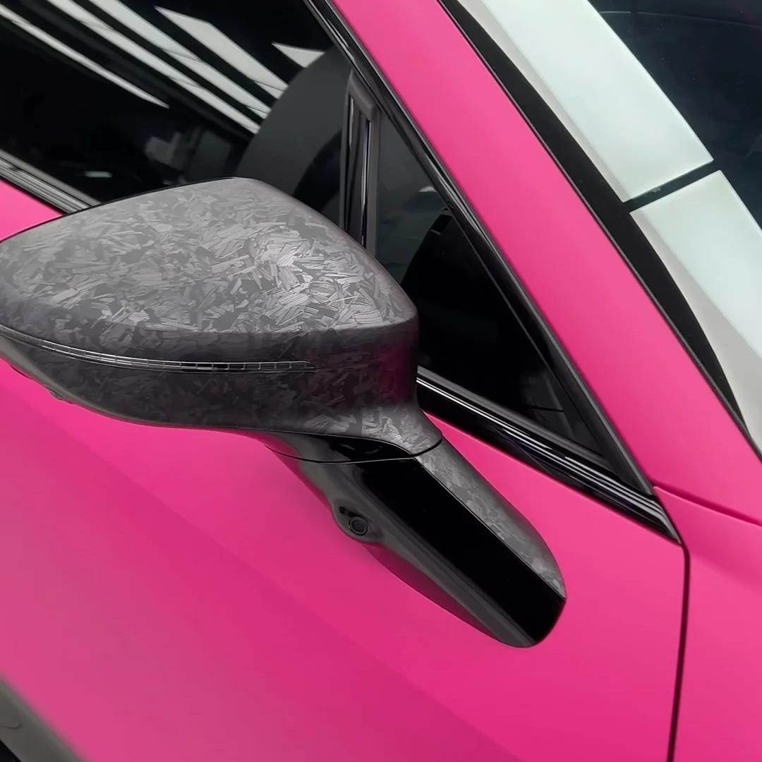 ภาพอ้างอิงสีฟิล์ม Matte Ultimate Flat Magenta Rose Pink Car Vinyl Wrap PET รหัส X8024 — ภาพที่ 6