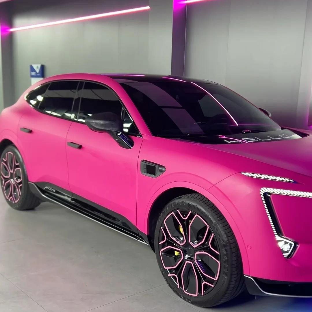 ภาพอ้างอิงสีฟิล์ม Matte Ultimate Flat Magenta Rose Pink Car Vinyl Wrap PET รหัส X8024 — ภาพที่ 2