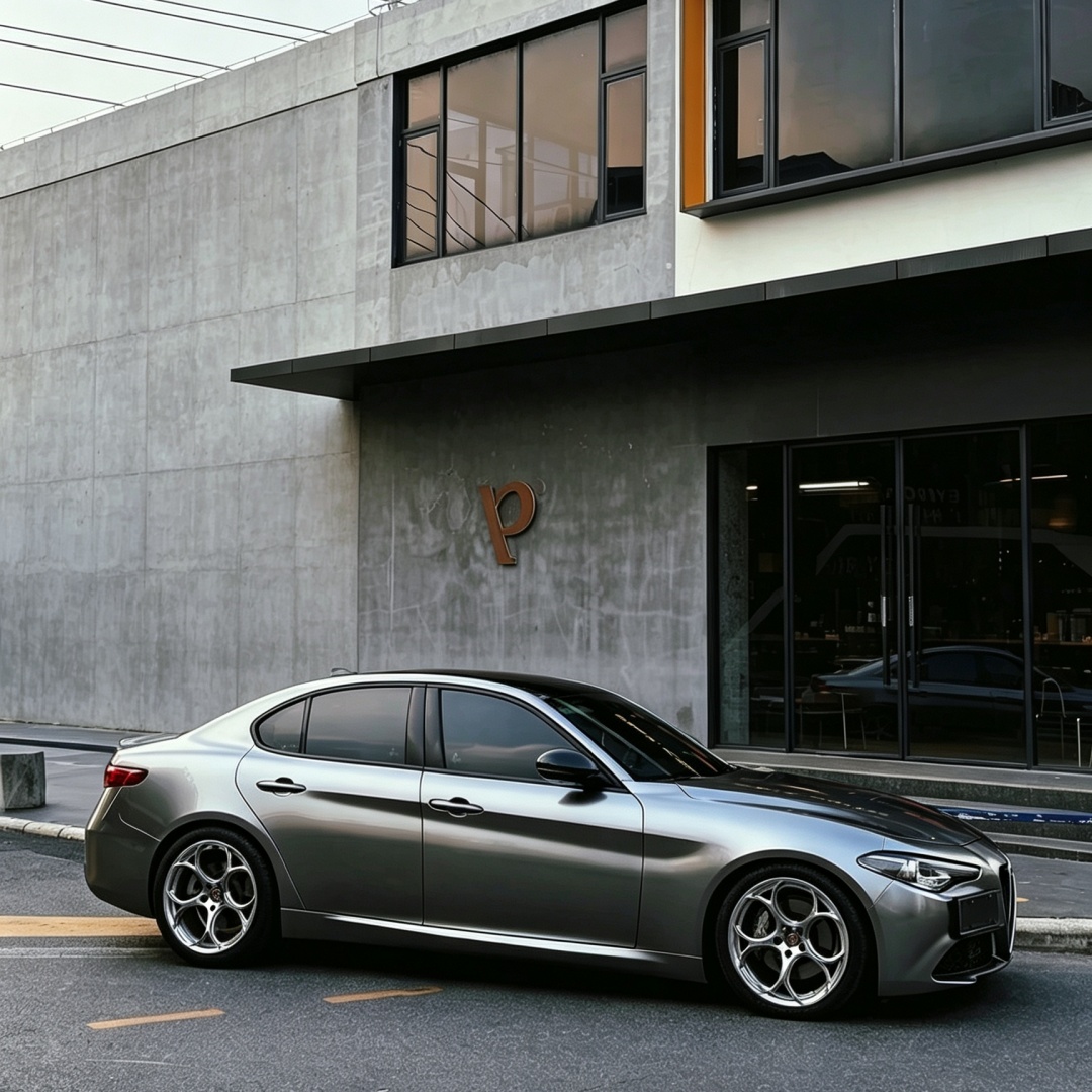 ภาพอ้างอิงสีฟิล์ม TPU Gloss Liquid Dark Silver Colored PPF Paint Protection Film รหัส TPU130 — ภาพที่ 3