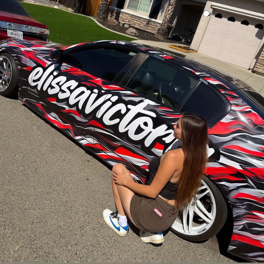 ภาพอ้างอิงสีฟิล์ม ALUKOVINYL Customize Name Graphics Personalized Car Wraps รหัส D0018 — ภาพที่ 3