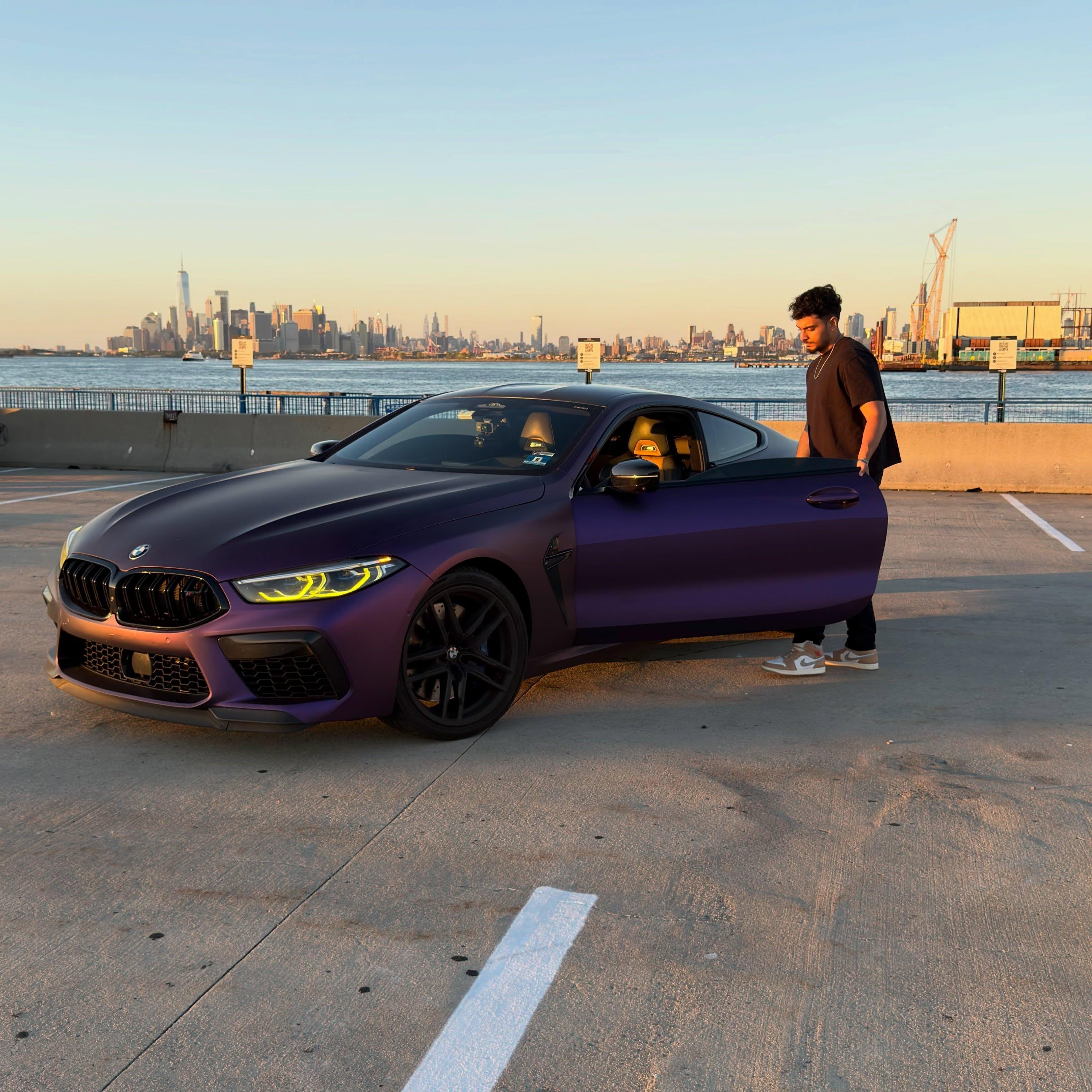 ภาพอ้างอิงสีฟิล์ม Matte Magic Purple Russian Violet Purple Car Vinyl Wrap PET รหัส X8002 — ภาพที่ 3