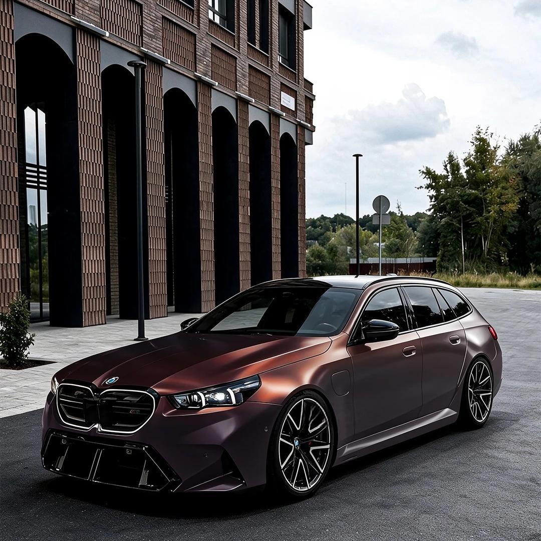 ภาพอ้างอิงสีฟิล์ม Satin Solar Dawn Black Red Chameleon Vinyl Wrap Mercedes Benz BMW รหัส 1054 — ภาพที่ 4