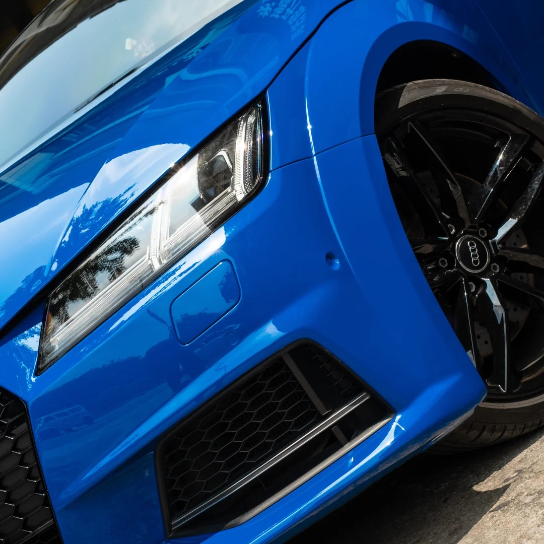 ภาพอ้างอิงสีฟิล์ม TPU Gloss Lugano Blue Colored PPF Paint Protection Film รหัส TPU133 — ภาพที่ 3