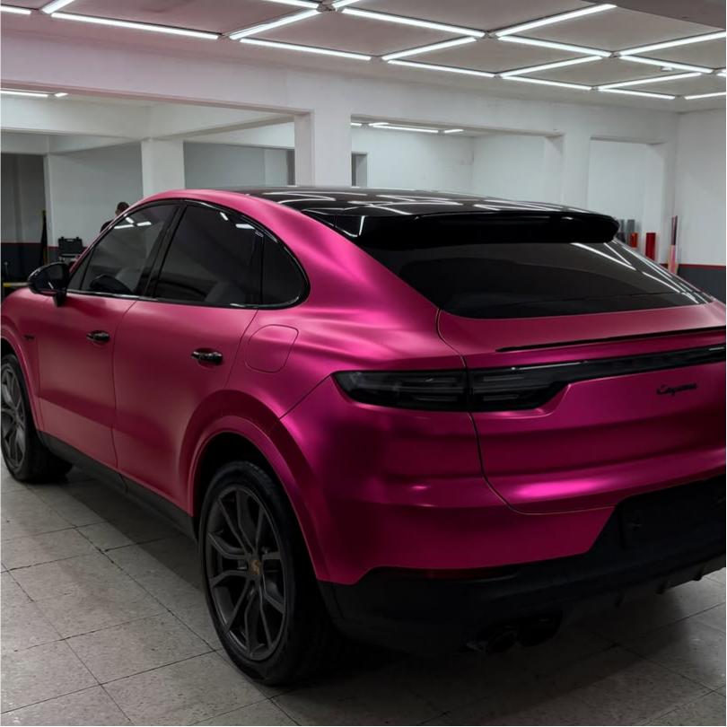 ภาพอ้างอิงสีฟิล์ม Matte Satin Chrome Hot Pink Car Wrap รหัส D4008 — ภาพที่ 3