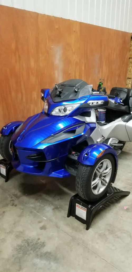 Gloss Metallic Deep Blue Car Vinyl Wrap PET review 