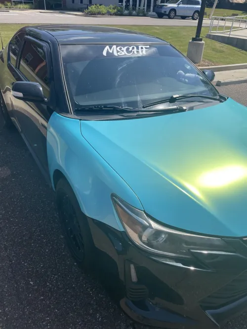 Gloss Metallic Neon Ice Blue Car Vinyl Wrap review Bob M.