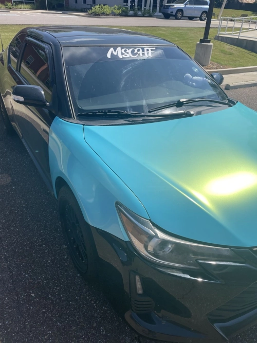 Gloss Metallic Neon Ice Blue Car Vinyl Wrap review Bob M.