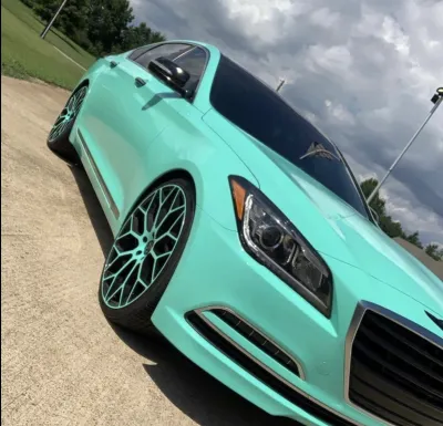 Matte Metallic Tiffany Blue Car Vinyl Wrap review Tom Halliday 02