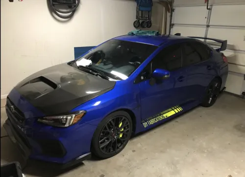 Gloss Metallic Deep Blue Car Vinyl Wrap PET review 