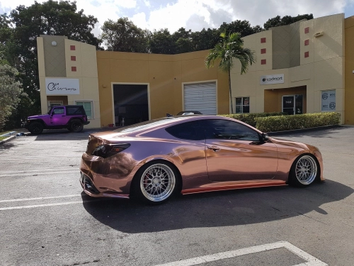 Gloss Mirror Chrome Rose Gold Car Vinyl Wrap reviewed by