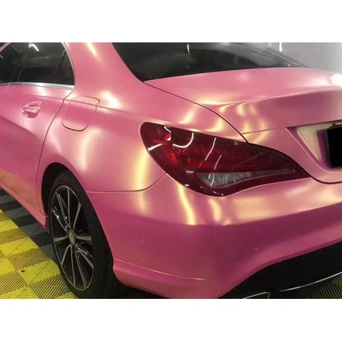 Matte Metallic Diamond Gold Pink Car Vinyl Wrap review 