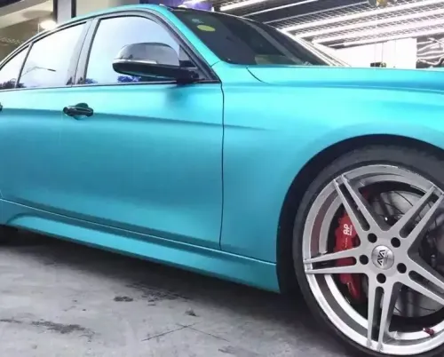 Matte Metallic Sky Blue Car Vinyl Wrap  review 