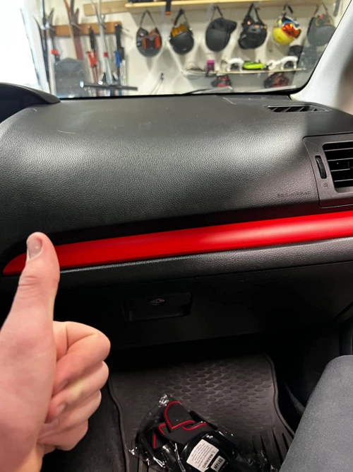 Matte Chrome Apple Red Car Vinyl Wrap PET review 