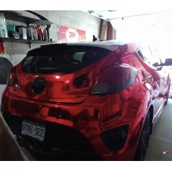 Gloss Chrome Candy Apple Red Car Vinyl Wrap review Hibgh H.