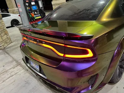 Gloss Metallic Chameleon Yellow Purple Car Vinyl Wrap PET review Alex W. 02