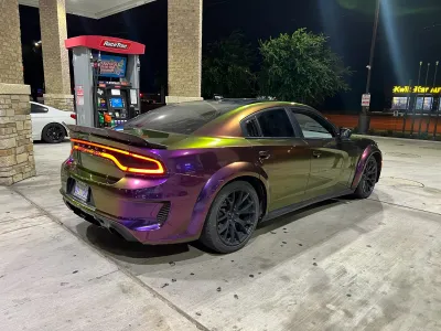 Gloss Metallic Chameleon Yellow Purple Car Vinyl Wrap PET review Alex W. 03