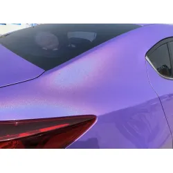 Gloss Metallic Rainbow Laser Purple Car Vinyl Wrap review Quincy Russell 01