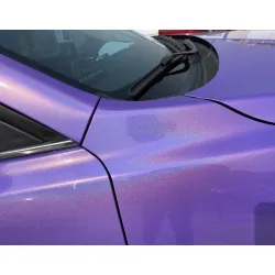 Gloss Metallic Rainbow Laser Purple Car Vinyl Wrap review Quincy Russell 02