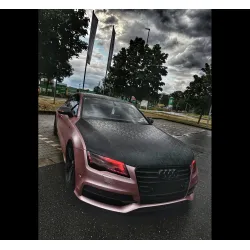 Matte Black Forged Carbon Car Vinyl Wrap review Christina Ginger 02