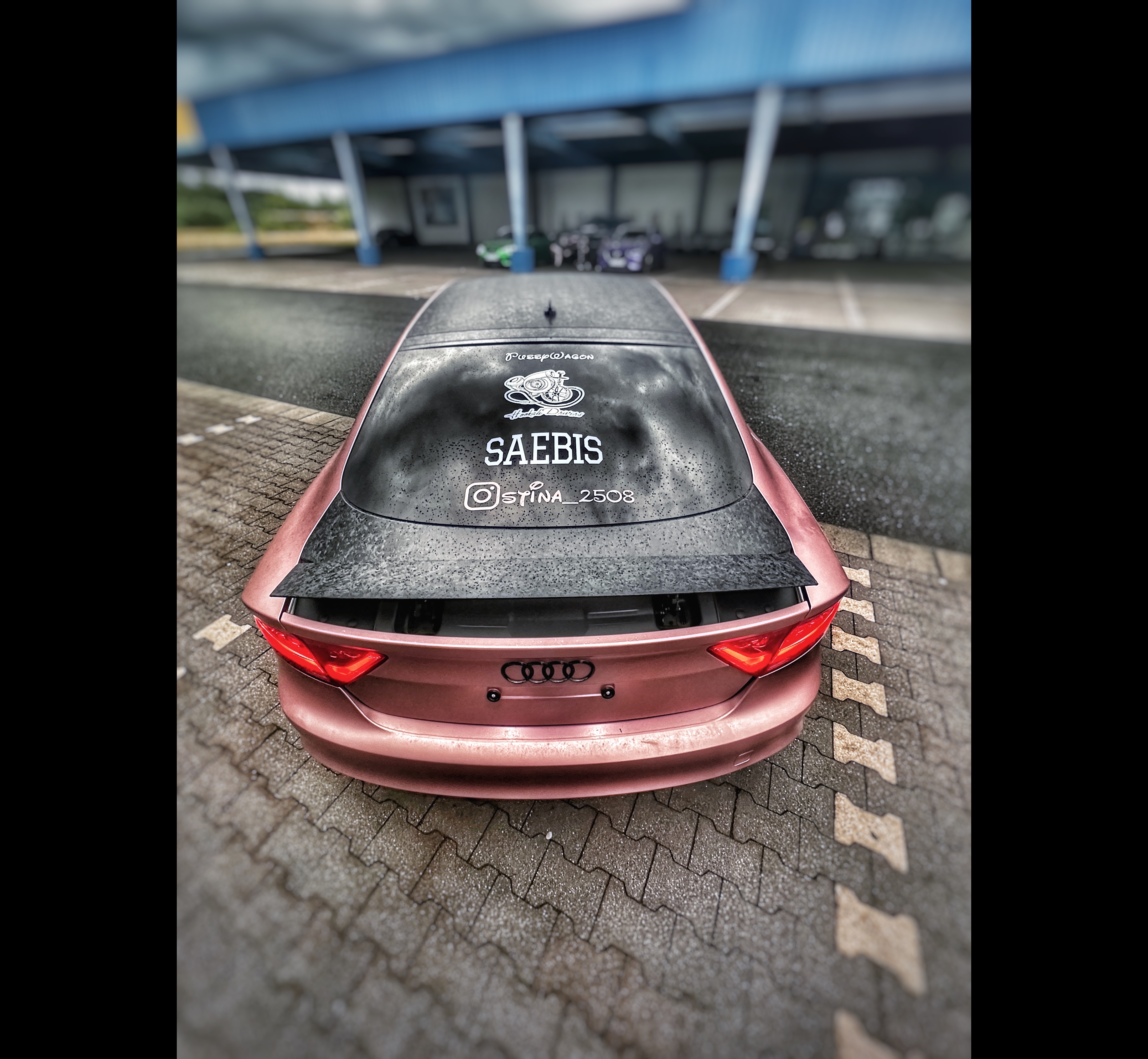 Matte Black Forged Carbon Car Vinyl Wrap review Christina Ginger 02