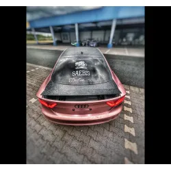 Matte Black Forged Carbon Car Vinyl Wrap review Christina Ginger 03