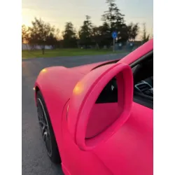 Ultimate Flat Fluorescent Pink Car Vinyl Wrap  review Brady Herberts 02