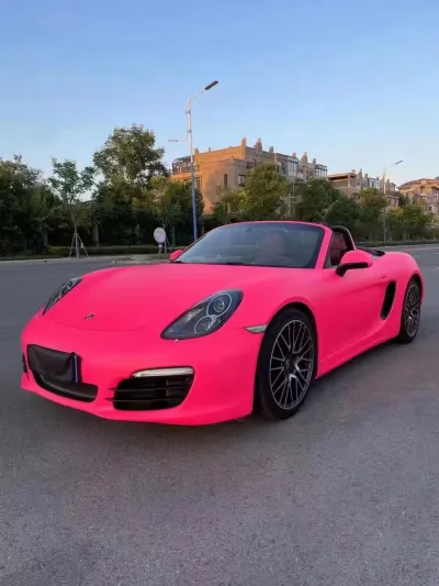 Ultimate Flat Fluorescent Pink Car Vinyl Wrap  review Brady Herberts 00