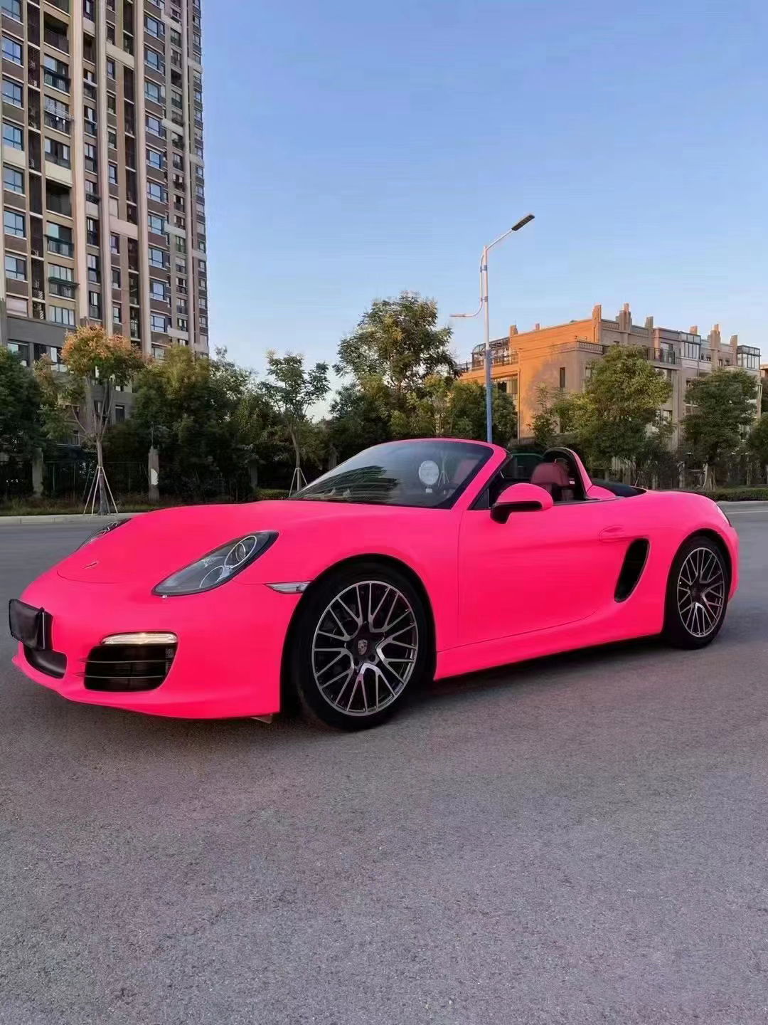 Ultimate Flat Fluorescent Pink Car Vinyl Wrap PET review Brady Herberts 03