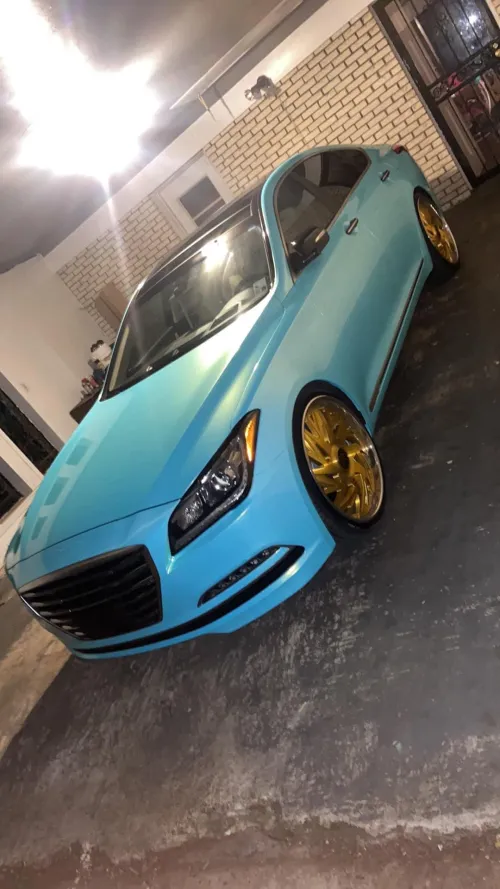 Gloss Metallic Neon Ice Blue Car Vinyl Wrap review 
