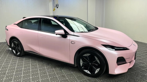 Matte Metallic Pearl Pink Car Vinyl Wrap PET review 