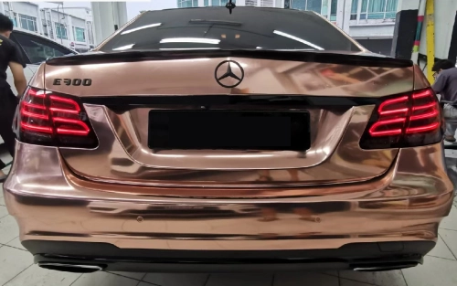 Gloss Mirror Chrome Rose Gold Car Vinyl Wrap reviewed by