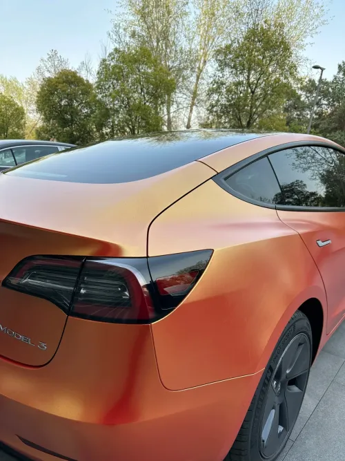 Matte Metallic Diamond Night Brown Red Car Vinyl Wrap review 