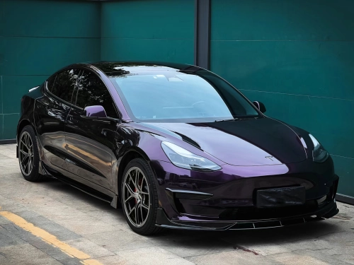 Gloss Metallic Midnight Purple Car Vinyl Wrap Sale reviewed by