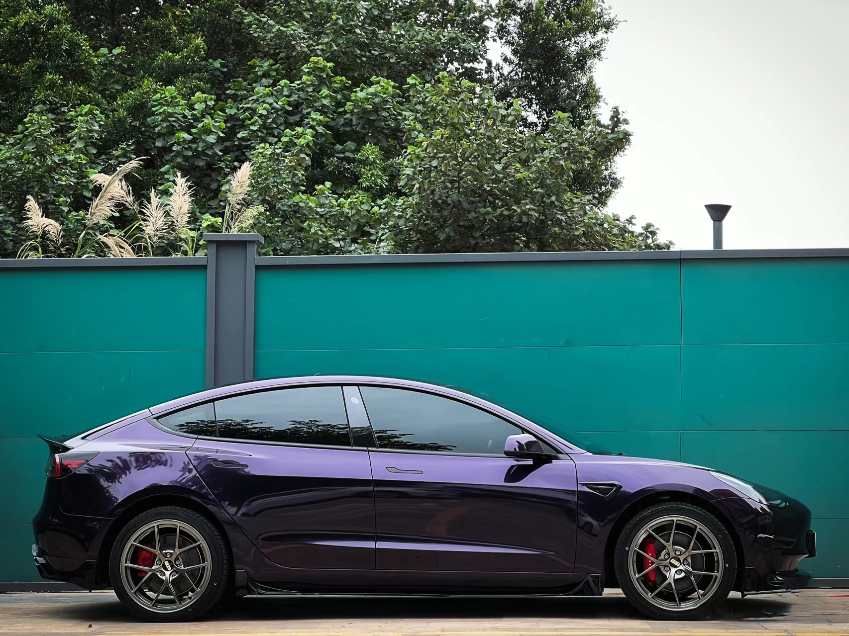 Gloss Metallic Midnight Purple Car Vinyl Wrap Sale review 3