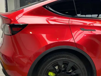 Ultra Glossy Metallic Vampire Red Car Vinyl Wrap Audi BMW PET   review M B. 03