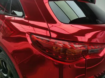 Gloss Mirror Chrome Red  Car Vinyl Wrap review Jasson 04