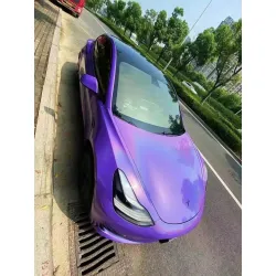 Gloss Metallic Rainbow Laser Purple Car Vinyl Wrap review Martin A. 01